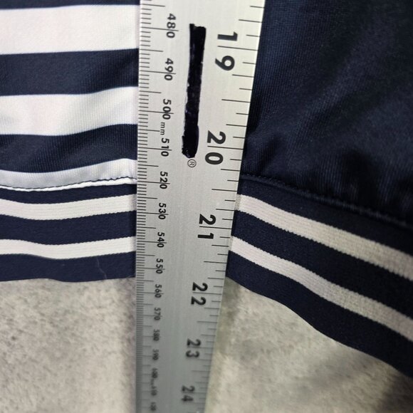 Womens Slazenger Navy & White Striped 1/2 Zip Golf Pullover Top Long Sleeve XS - Picture 6 of 7